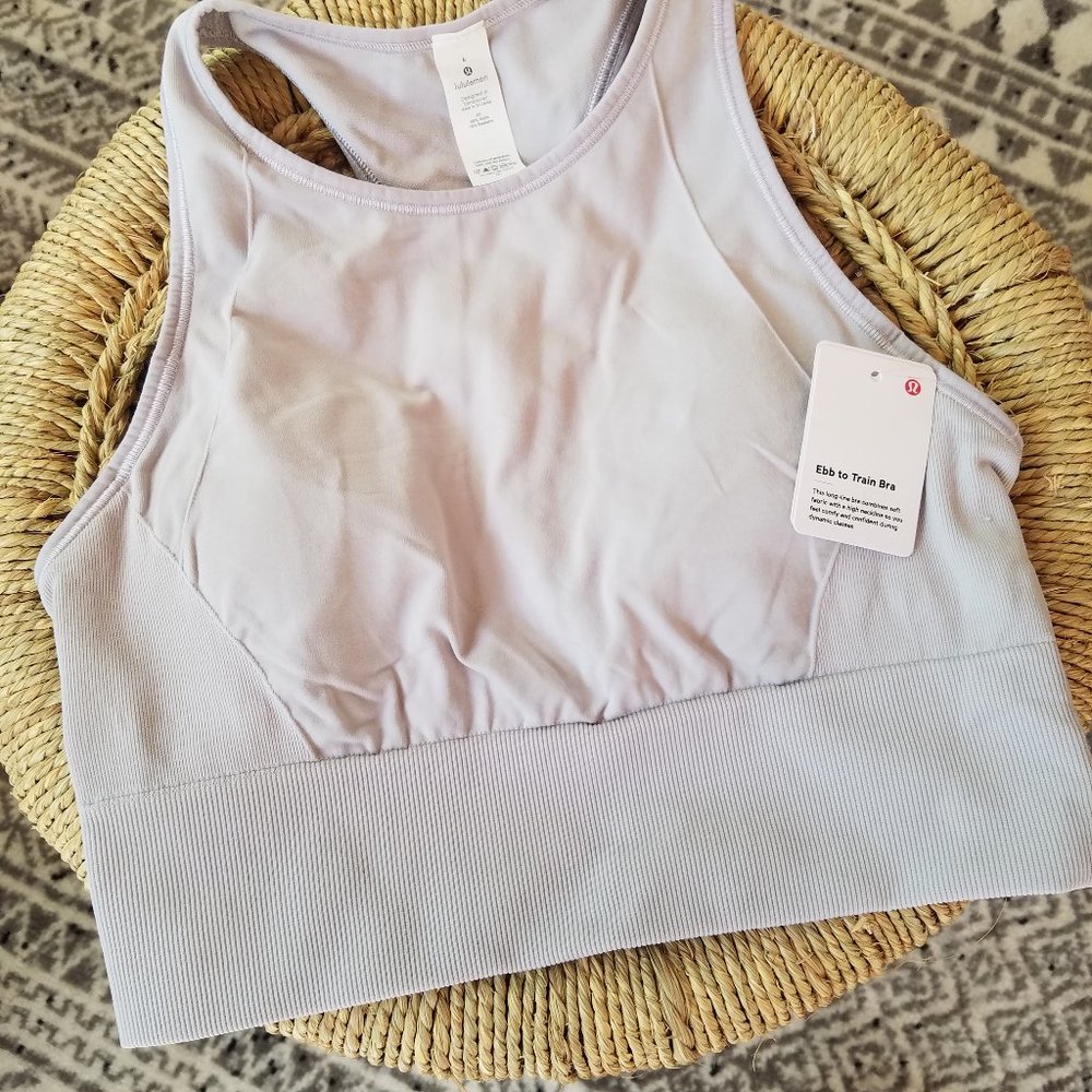 NWT Lululemon Iced Iris Ebb To Train Bra with pads